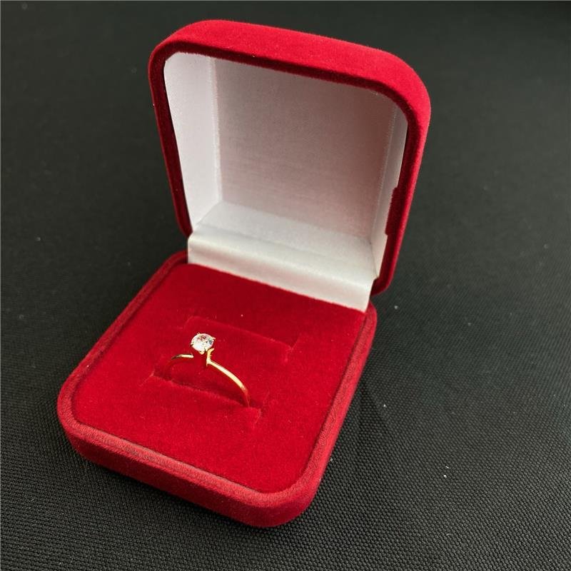 ANEL SOLITÁRIO LISO BANHO OURO 18K