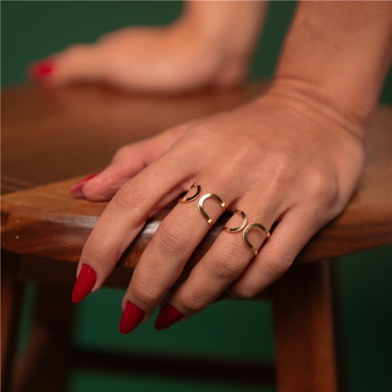 ANEL REGULÁVEL X MAXI BANHO OURO 18K 