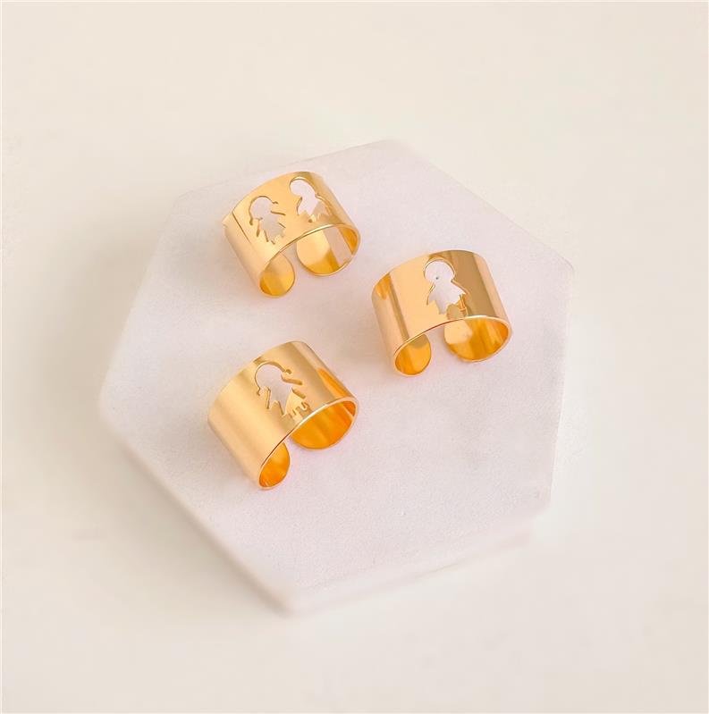 ANEL REGULÁVEL FILHA BANHO OURO 18K 