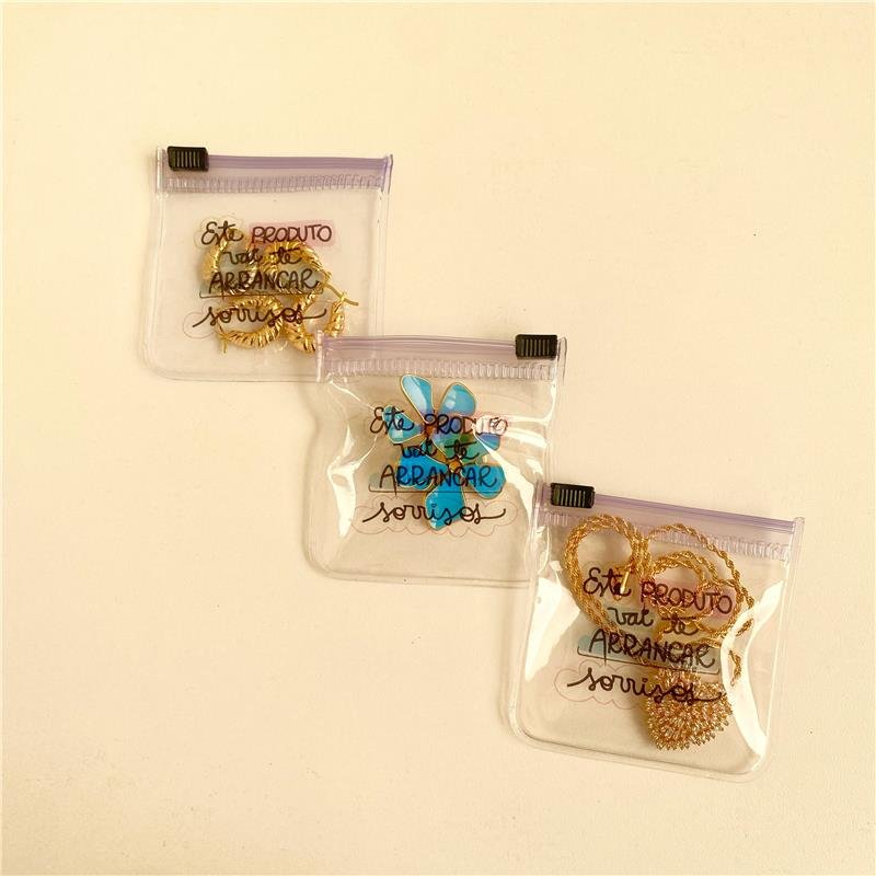 KIT COM 10 UNIDADES DE EMBALAGENS ZIPLOCK 7X7 CM PVC ESTE PRODUTO VAI TE ARRANCAR SORRISOS