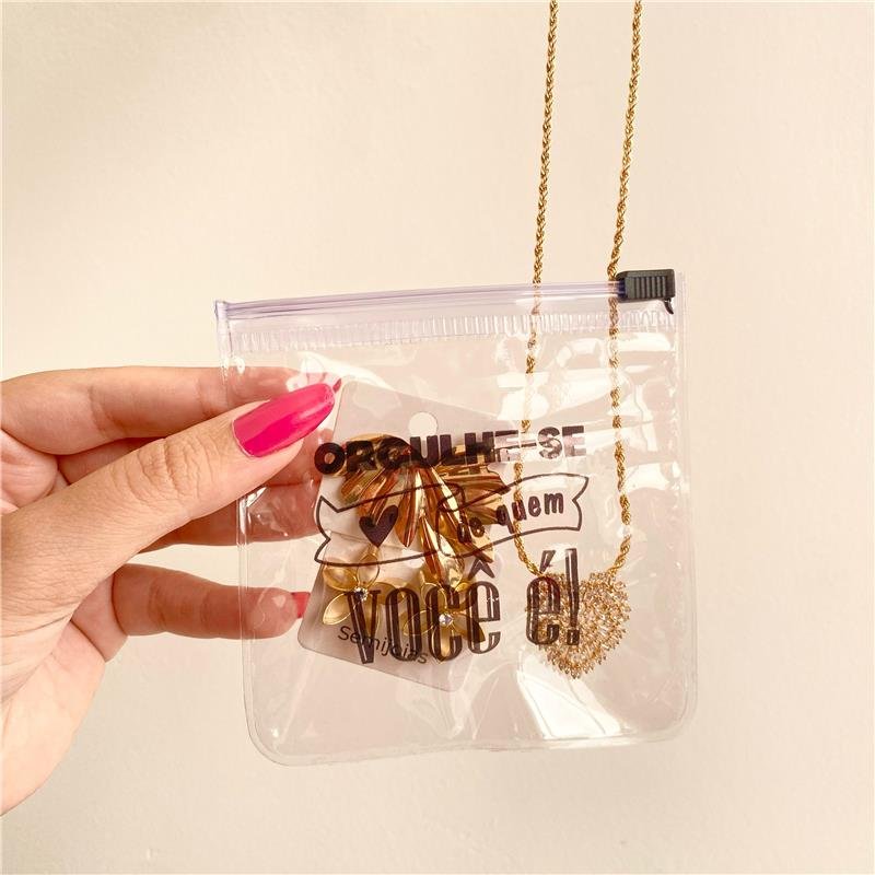 KIT COM 10 UNIDADES DE EMBALAGENS ZIPLOCK 10X10 CM PVC ORGULHE-SE DE QUEM VOCÊ É