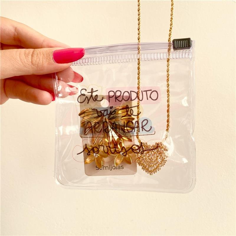 KIT COM 10 UNIDADES DE EMBALAGENS ZIPLOCK 10X10 CM PVC ESTE PRODUTO VAI TE ARRANCAR SORRISOS 