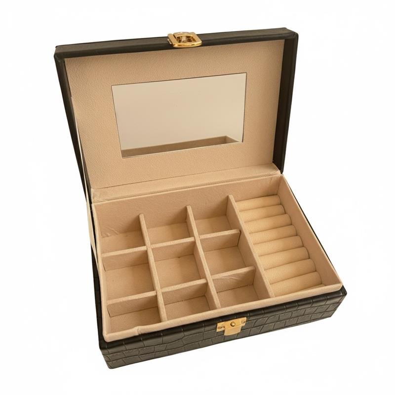 MALETA PRETA TEXTURIZADA E ACOLCHOADA