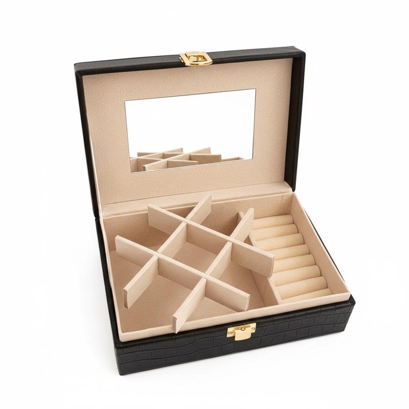 MALETA PRETA TEXTURIZADA E ACOLCHOADA