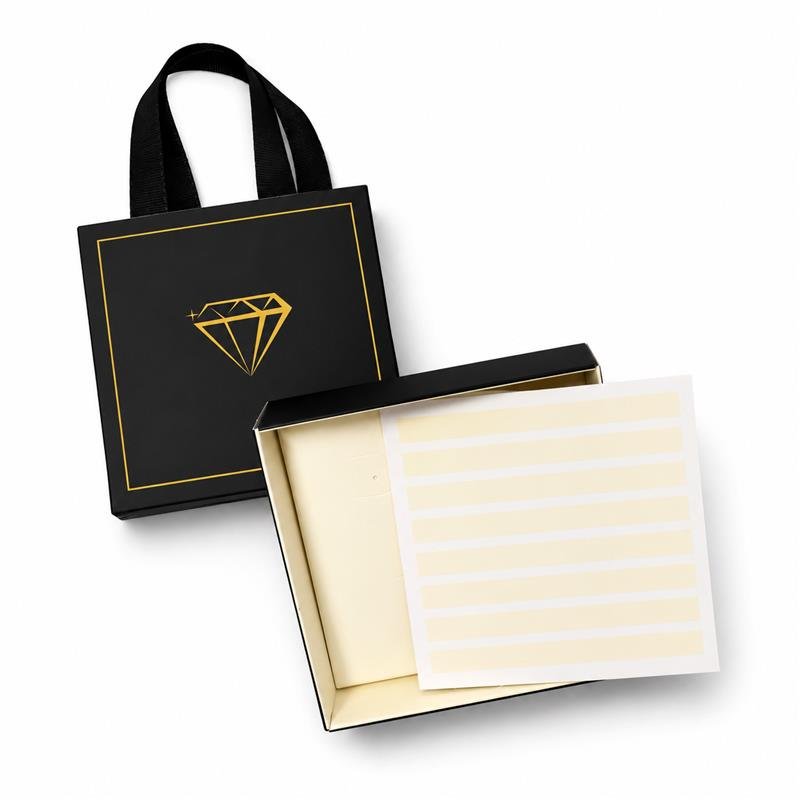  KIT COM 2 UNIDADES DE CAIXINHAS SACOLA DIAMANTE
