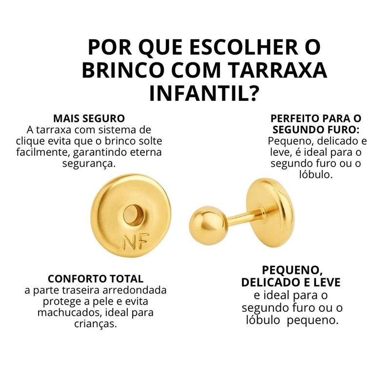BRINCO RESINA FLORZINHA ROSA PROTEÇÃO INFANTIL BANHO OURO 18K 