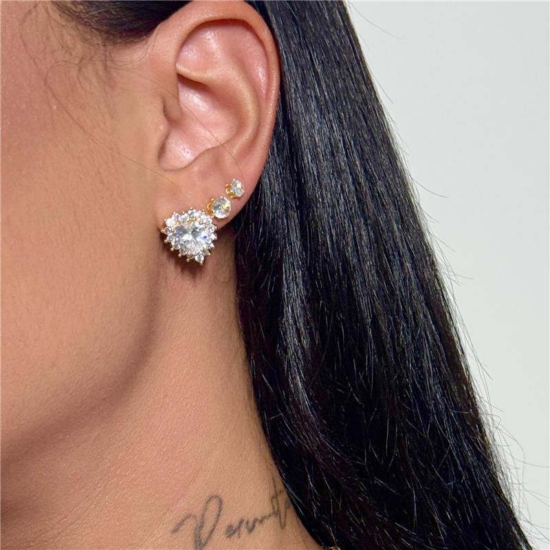 BRINCO PONTO DE LUZ COM GARRINHAS BANHO OURO 18K