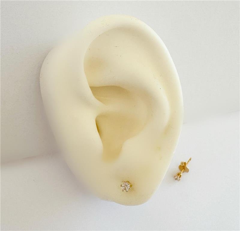 BRINCO PONTO DE LUZ COM GARRINHAS BANHO OURO 18K