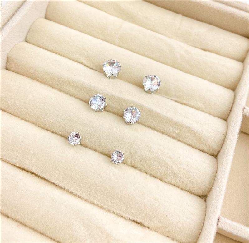 BRINCO PONTO DE LUZ ZIRCÔNIA PEQUENA AÇO INOXIDÁVEL 