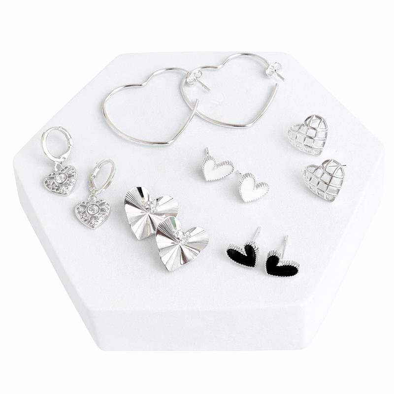 BRINCO CORAÇÃO GRADEADO BANHO PRATA 950