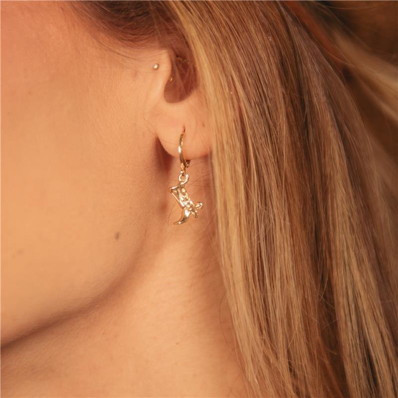 BRINCO ARGOLINHA BOTA BANHO OURO18K
