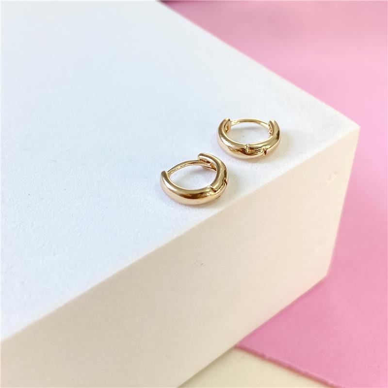 BRINCO ARGOLINHA LISO P BANHO OURO 18K