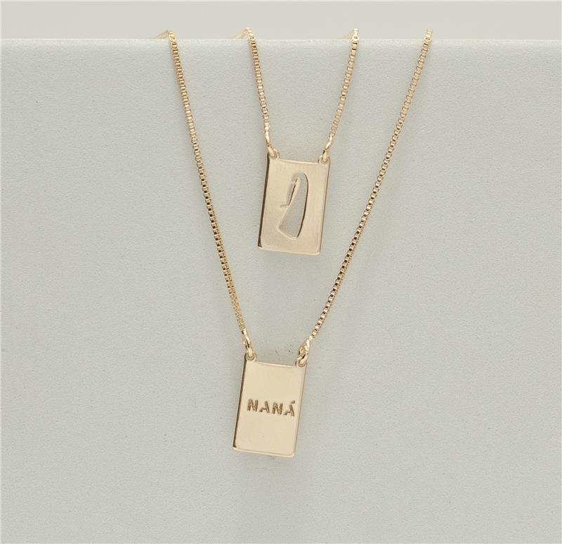 ESCAPULÁRIO ORIXÁ NANÃ COM CARTÃO PRESENTE BANHO OURO 18K