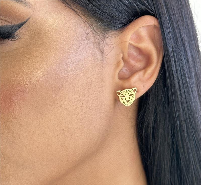 CONJUNTO ONÇA BANHO OURO 18K