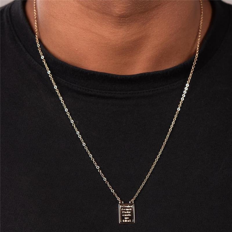 COLAR ESCAPULÁRIO 70CM PAI NOSSO BANHO OURO 18K - PREVISÃO 20/07