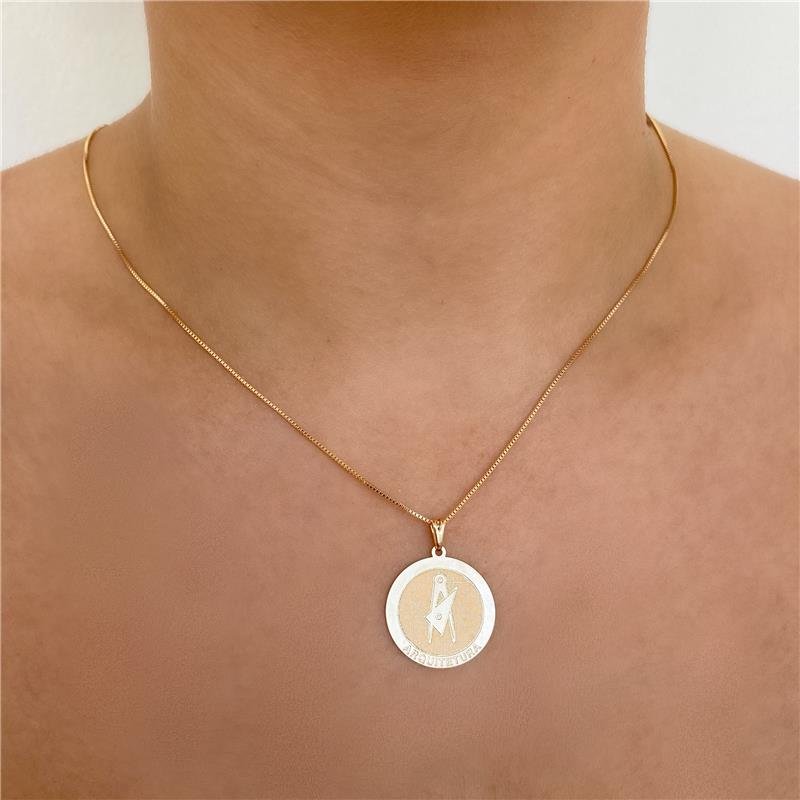 COLAR PROFISSÃO ARQUITETURA BANHO OURO 18K