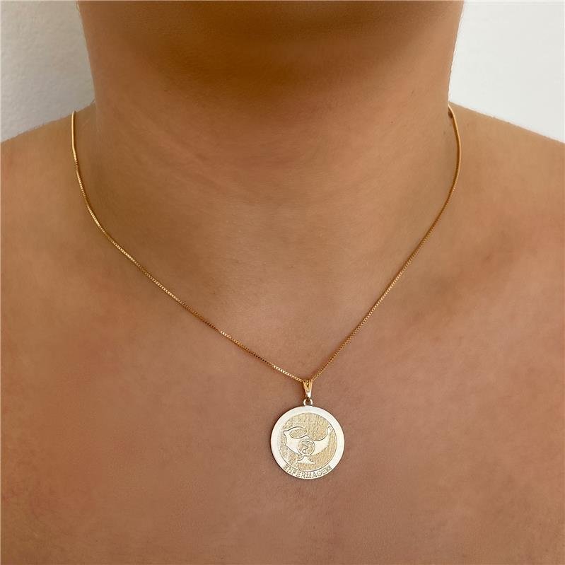 COLAR PROFISSÃO ENFERMAGEM BANHO OURO 18K