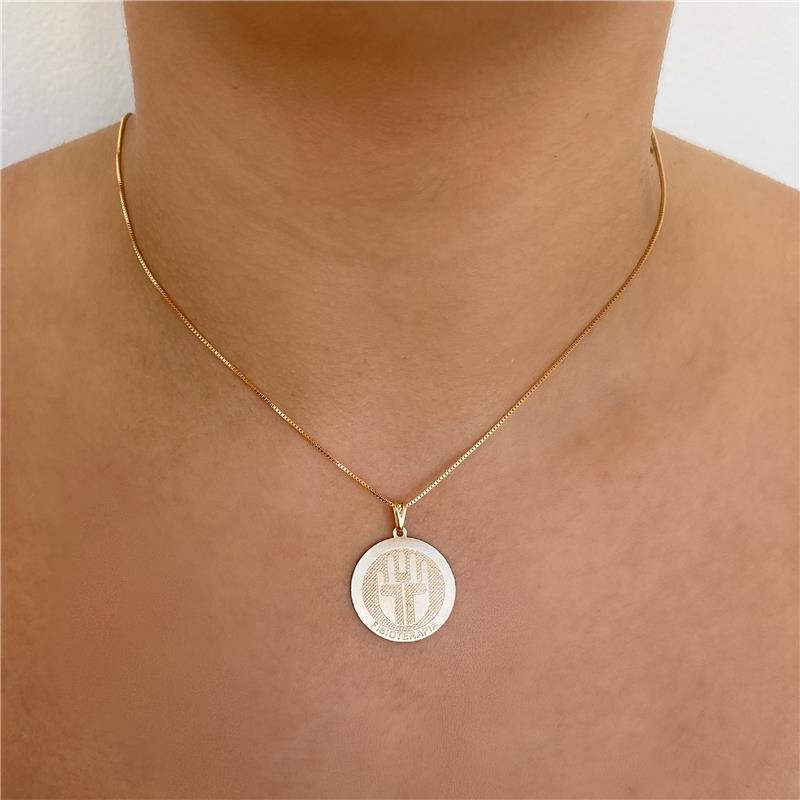 COLAR PROFISSÃO FISIOTERAPIA BANHO OURO 18K