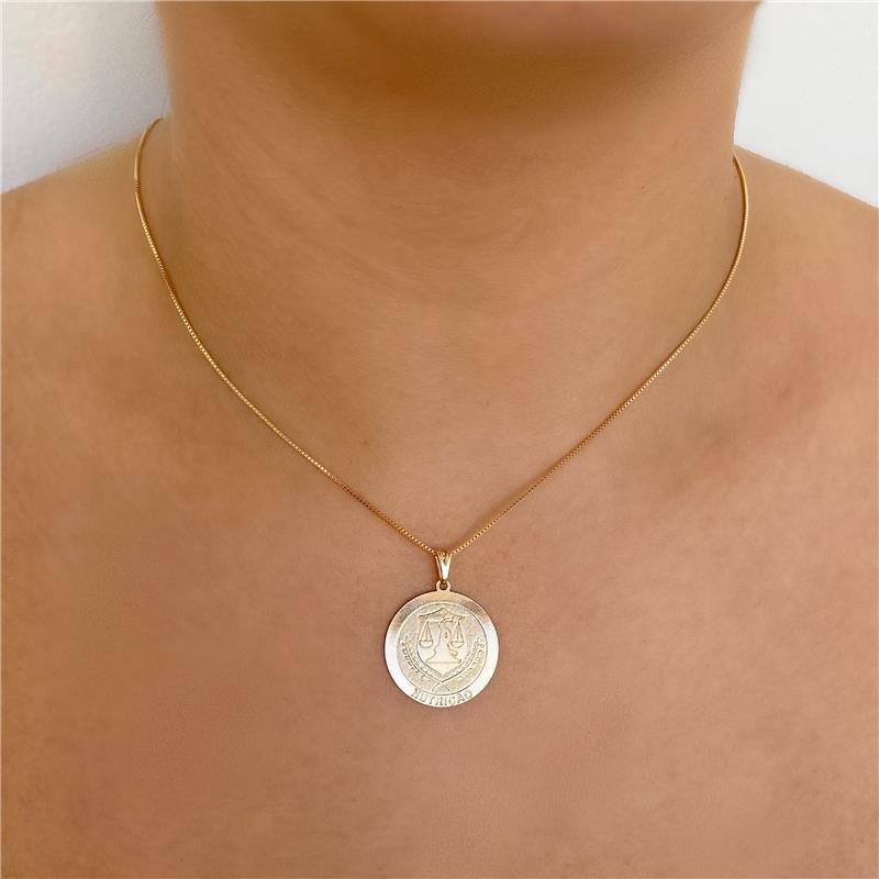 COLAR PROFISSÃO NUTRIÇÃO BANHO OURO 18K