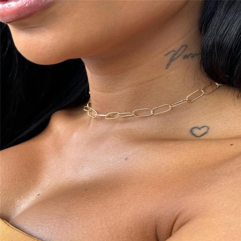 COLAR ELOS BANHO OURO 18K