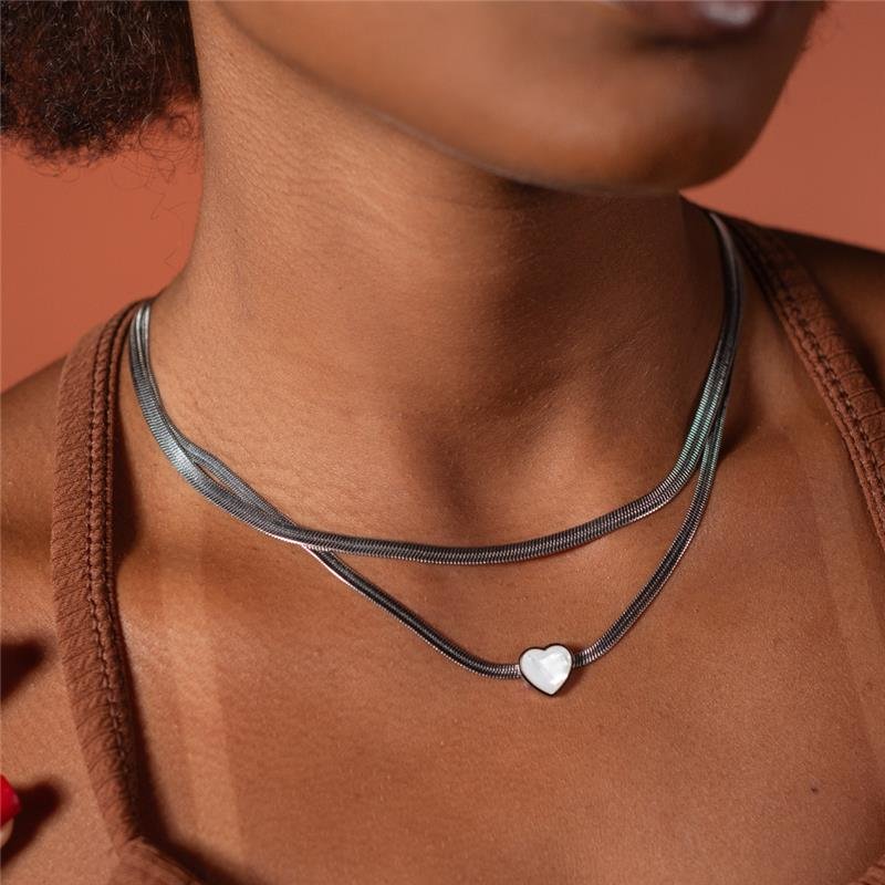 COLAR CHOKER FITA EM AÇO INOXIDÁVEL