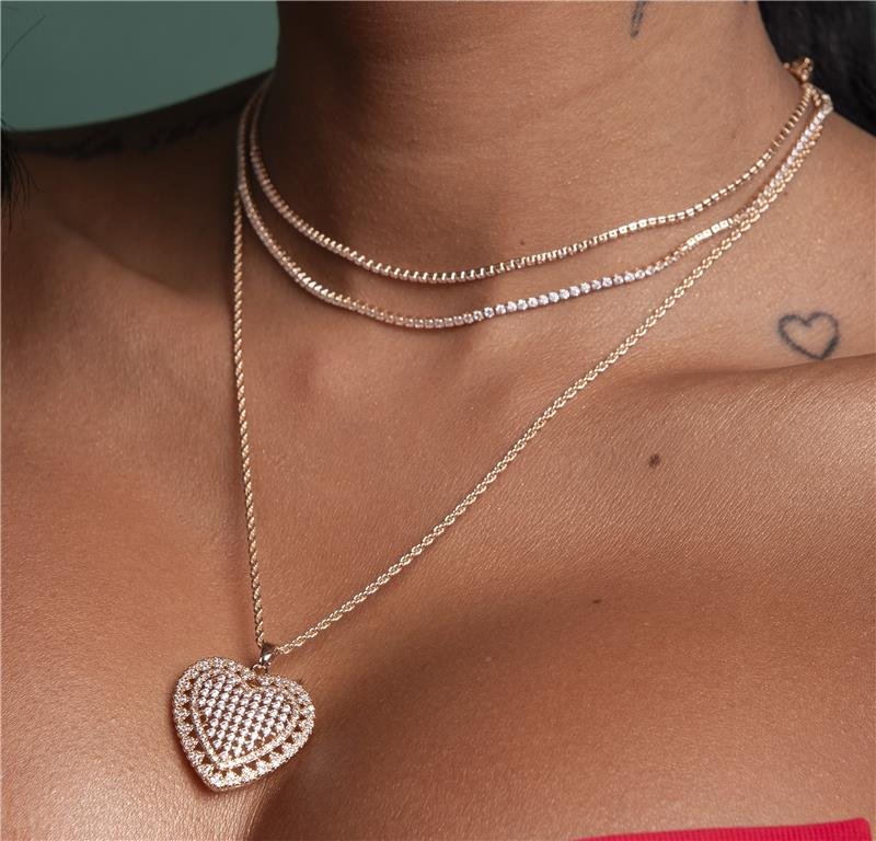 COLAR CHOKER RIVIERA CRISTAL BANHO OURO 18K