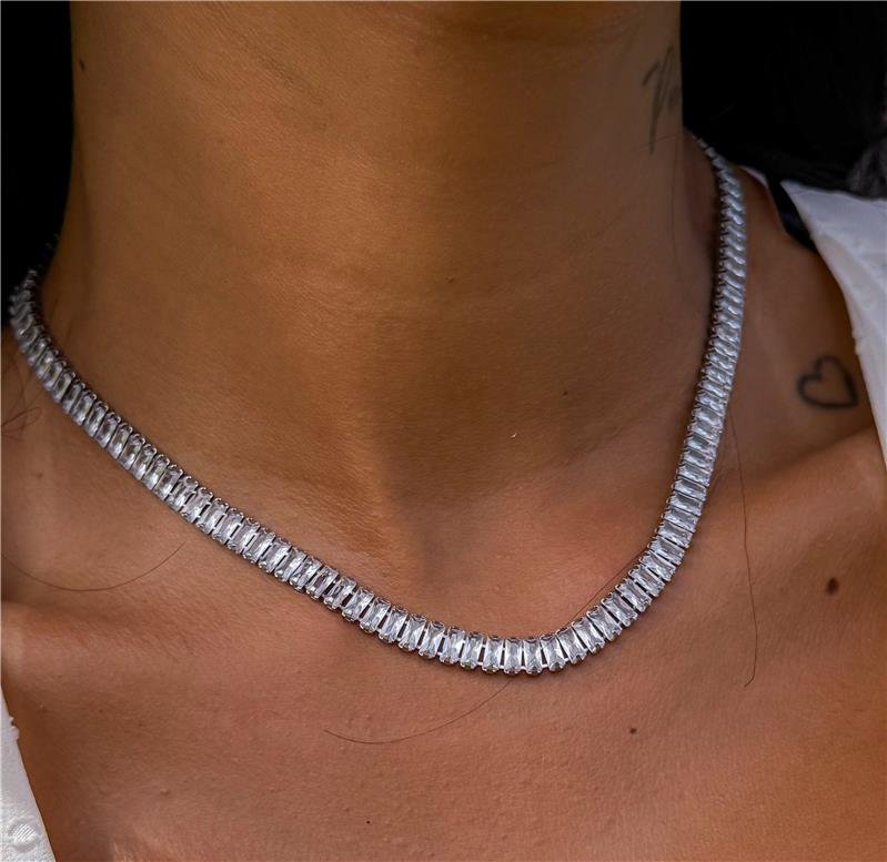 COLAR CHOKER RIVIERA EM AÇO INOXIDÁVEL 