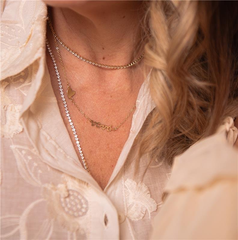 COLAR CHOKER RIVIERA BANHO OURO 18K