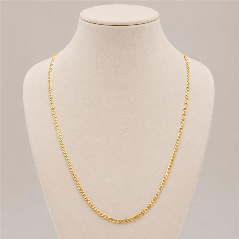 COLAR MASCULINO GRUMET 2MM 70CM BANHO OURO 18K