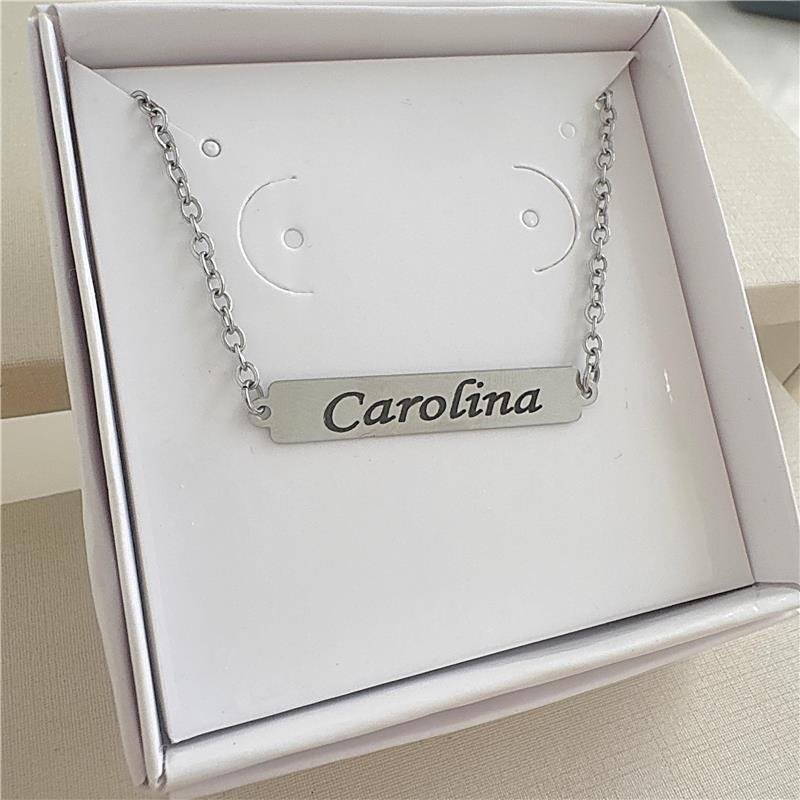 COLAR ADULTO PERSONALIZADO COM NOME AÇO INOXIDÁVEL