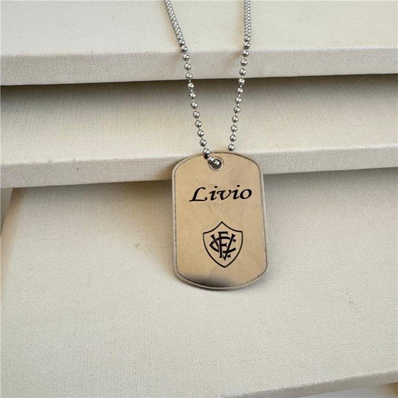 COLAR TAG MASCULINO TIMES PERSONALIZADO 60 CM AÇO INOXIDÁVEL 