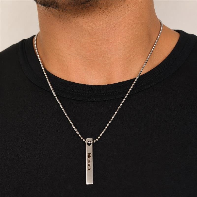 COLAR PLAQUINHA ATÉ 4 NOMES PERSONALIZADO AÇO INOXIDÁVEL