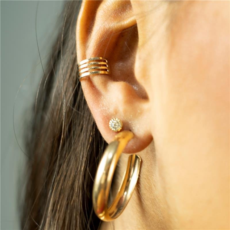 PIERCING FAKE 4 LINHAS BANHO OURO 18K 