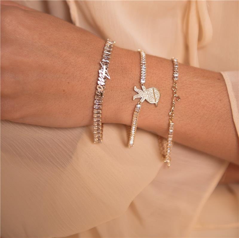 PULSEIRA RIVIERA LOVE BANHO OURO 18K