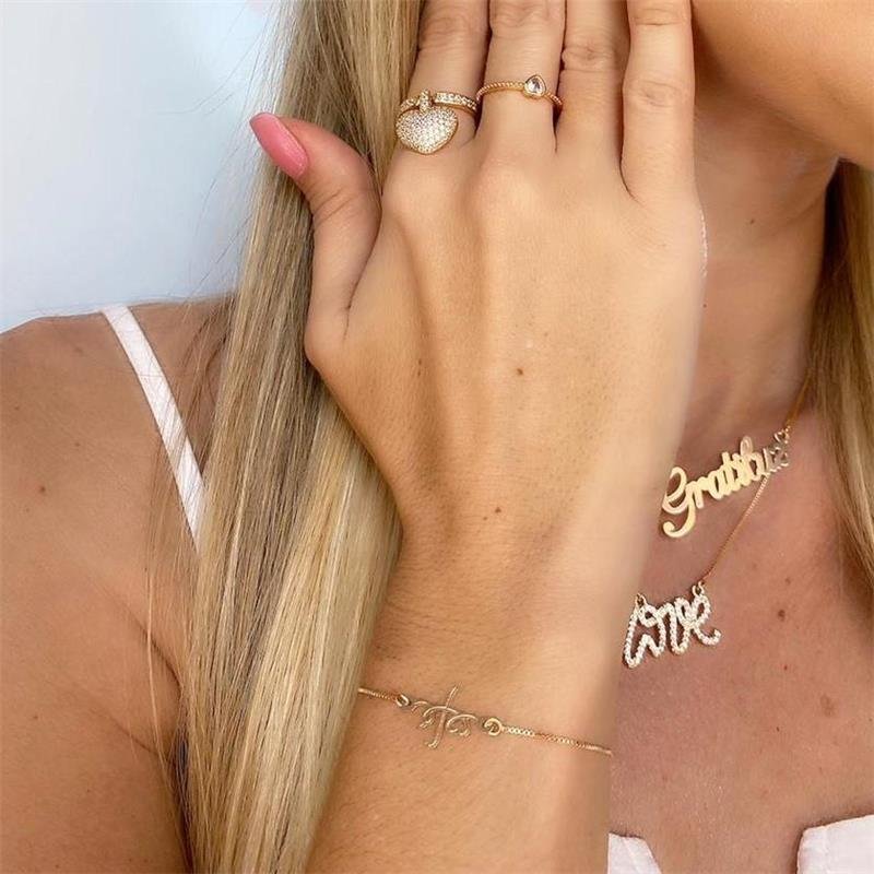 PULSEIRA FECHO GRAVATA FÉ CORACÃO BANHO OURO18K 
