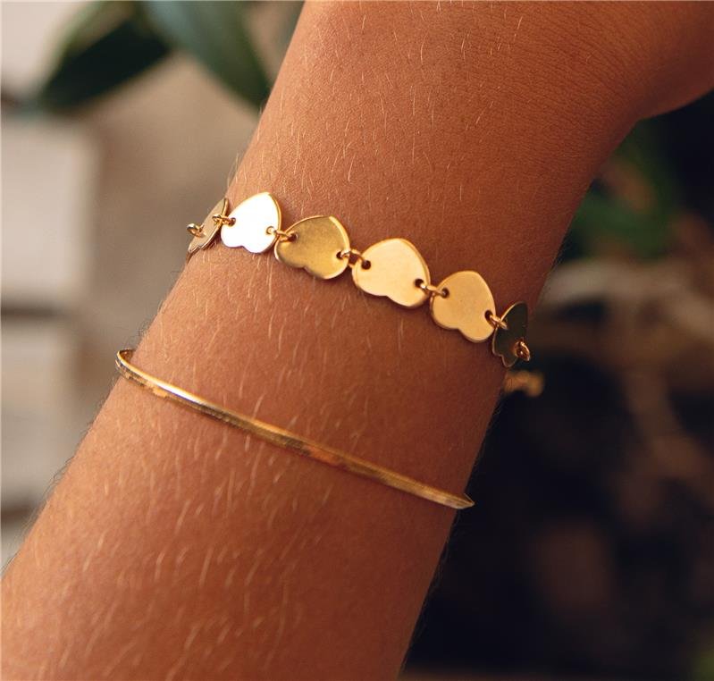 PULSEIRA DIAMANTADA BANHO OURO 18K 