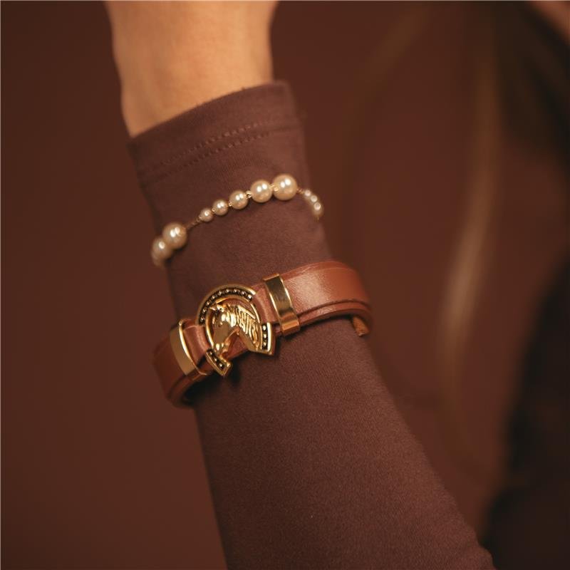 PULSEIRA PÉROLAS BANHO OURO 18K