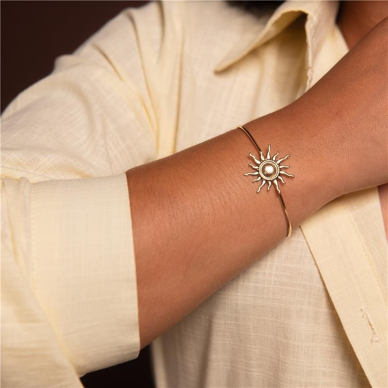  BRACELETE SOL BANHO OURO 18K