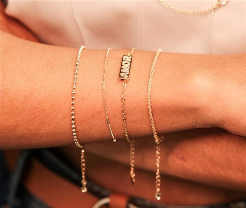 PULSEIRA PIPOCA BANHO OURO 18K