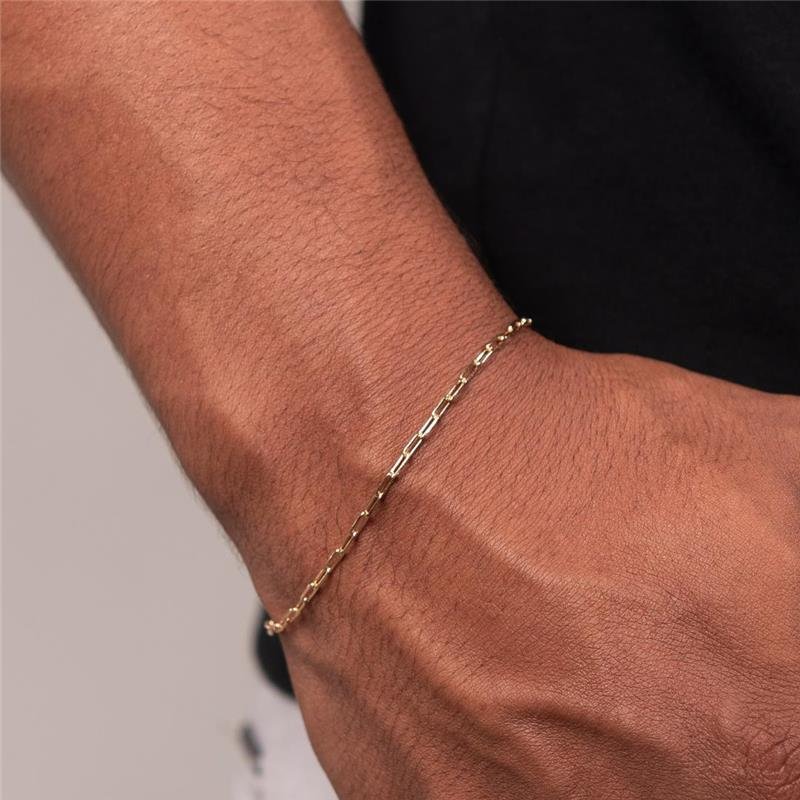  PULSEIRA MASCULINA CARTIER 2MM INFANTIL BANHO OURO 18K 