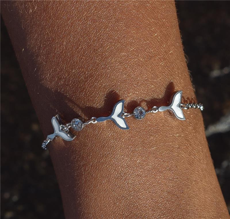 PULSEIRA RABO DE BALEIA EM AÇO INOXIDÁVEL