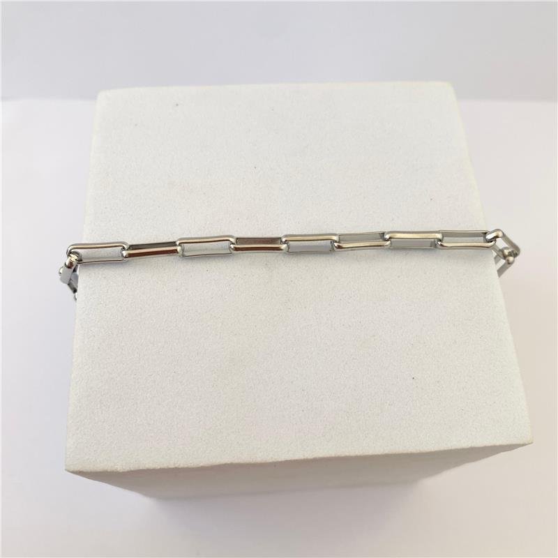 PULSEIRA MASCULINA ELO CADEADO EM AÇO INOXIDÁVEL 