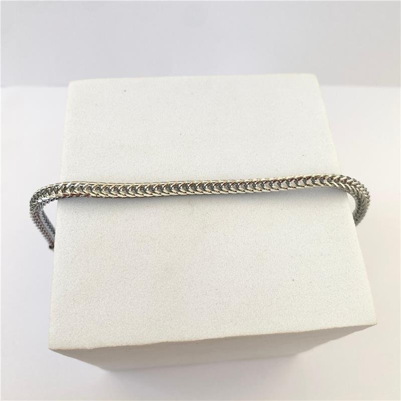 PULSEIRA MASCULINA GRUMET DUPLO DIAMANTADA EM AÇO INOXIDÁVEL