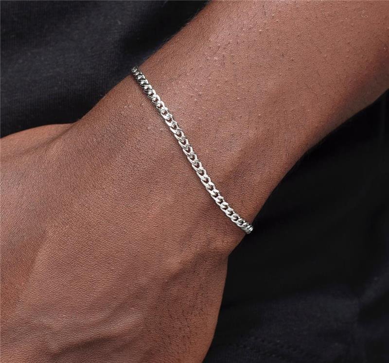 PULSEIRA MASCULINA GRUMET EM AÇO INOXIDÁVEL 