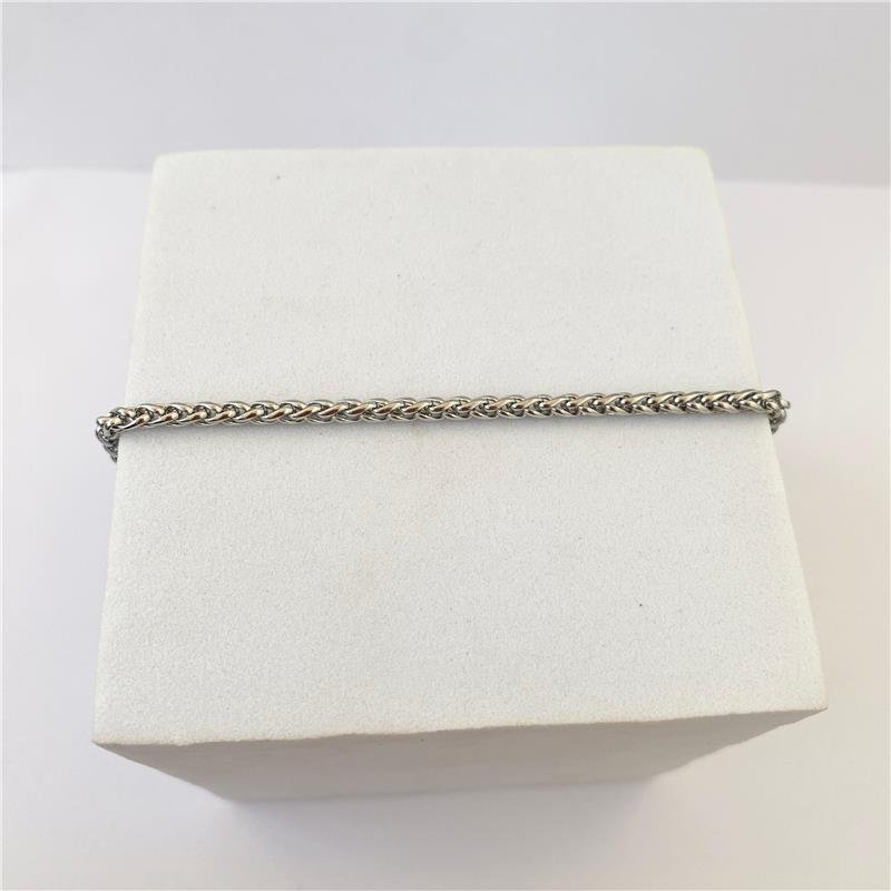 PULSEIRA MASCULINA ELO TRANÇADO EM AÇO INOXIDÁVEL