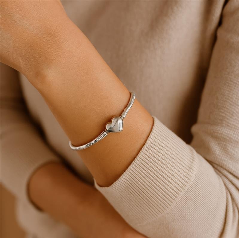 PULSEIRA DREAMS COM FECHO CORAÇÃO EM AÇO INOXIDÁVEL 19CM